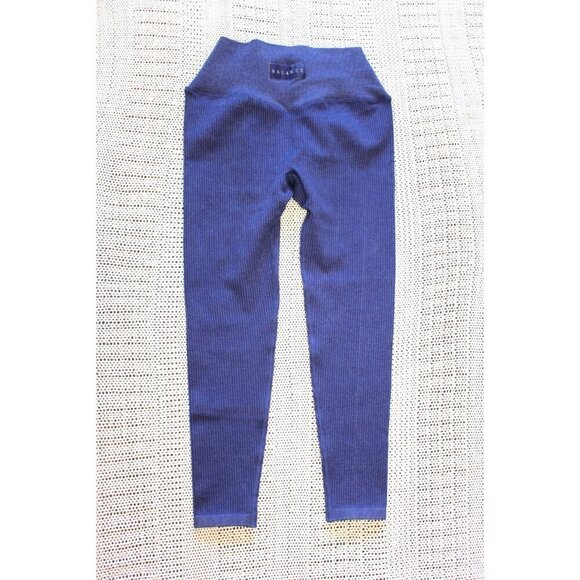 Balance Athletica Vitality Ribbed Leggings Size Large Seamless Hight Rise Blue - Picture 7 of 10